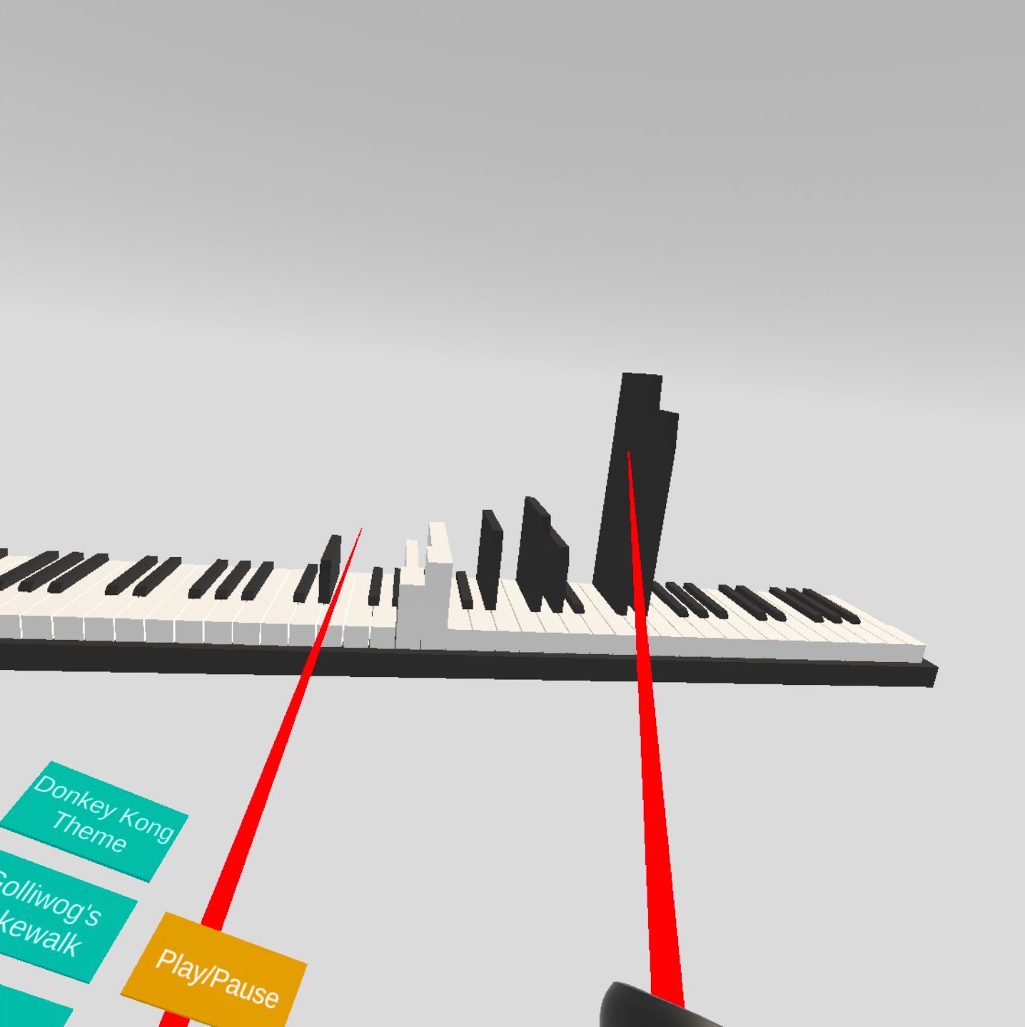 virtual reality piano application